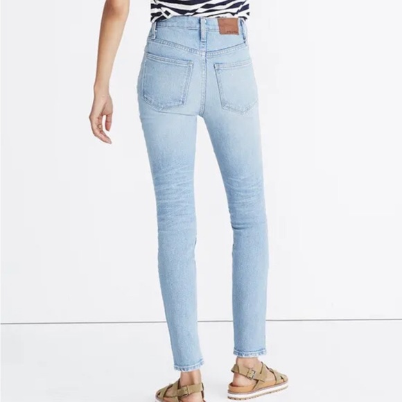 Madewell  Rivet & Thread 11" High-Rise Skinny Jeans in Gordon Wash Sz 27 AK802 - Picture 2 of 9